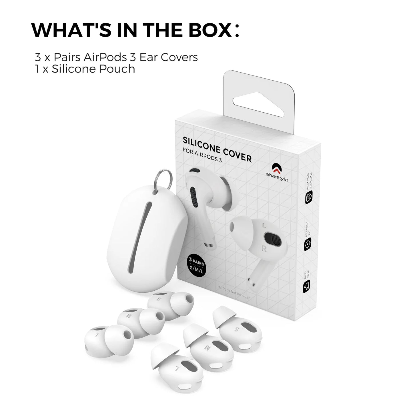 Wireless Bluetooth Earbuds AirPods 3 In Ear Silicone Soundproof Ear Caps Tips For Environmental Protection Flat Installation