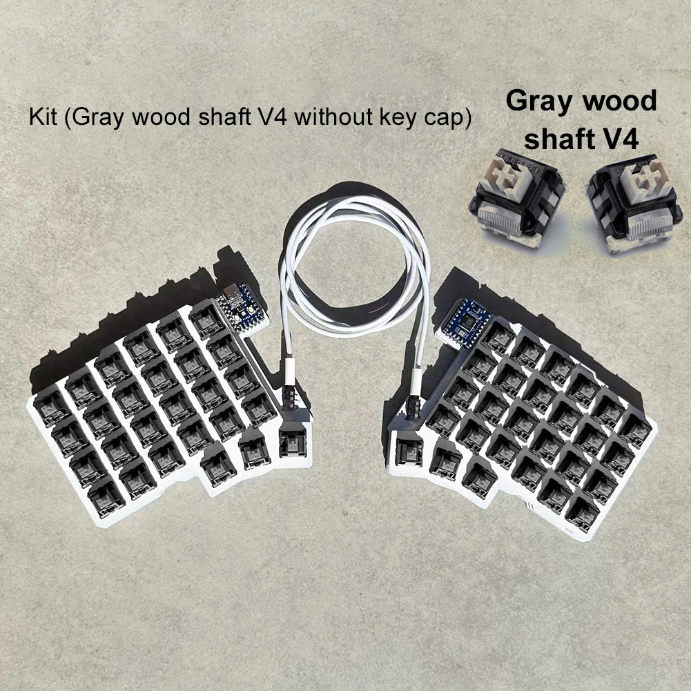 Silakka54 Split Keyboard Kit VIAL/QMK Wired Custom Hotswap Ergonomic Gaming Keyboard Left And Right Handed Mechanical Keyboard