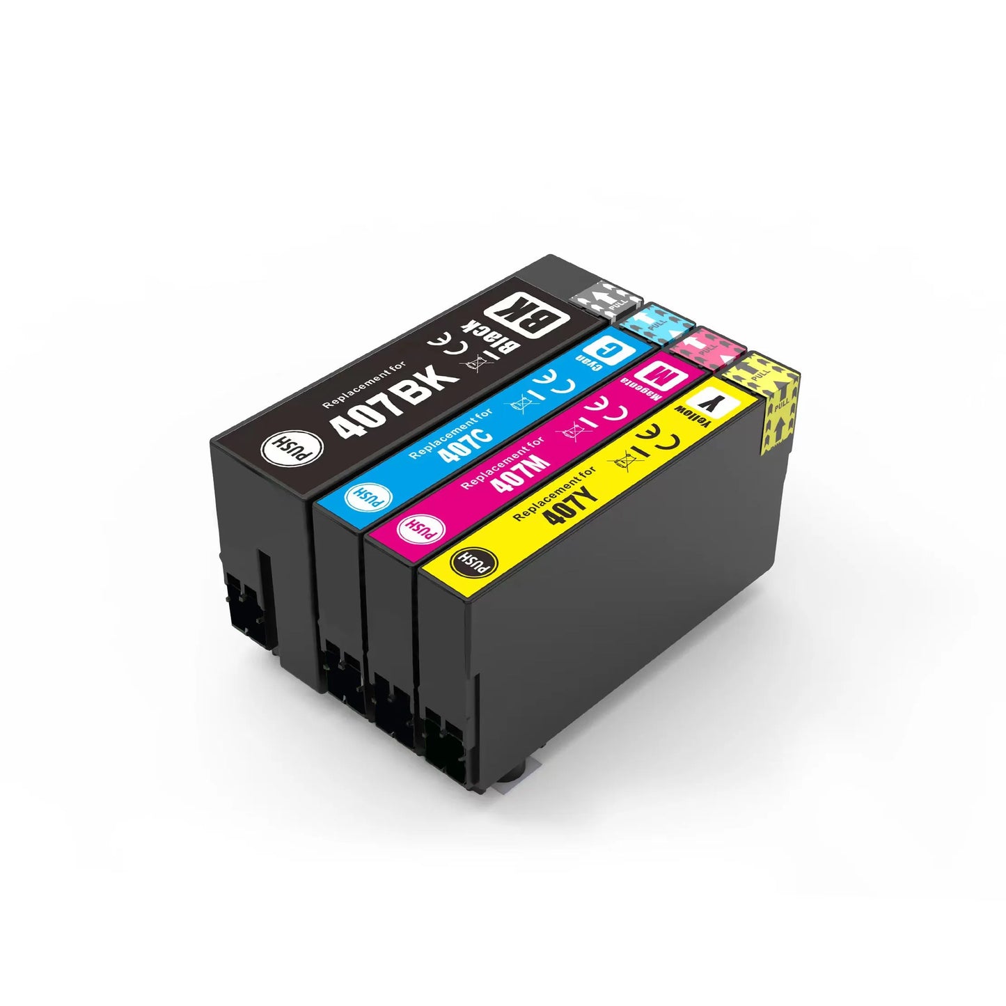 kompatible Druckerpatronen Ersatz für Epson 407 – 5er Set (2x Schwarz, Cyan, Magenta, Gelb)