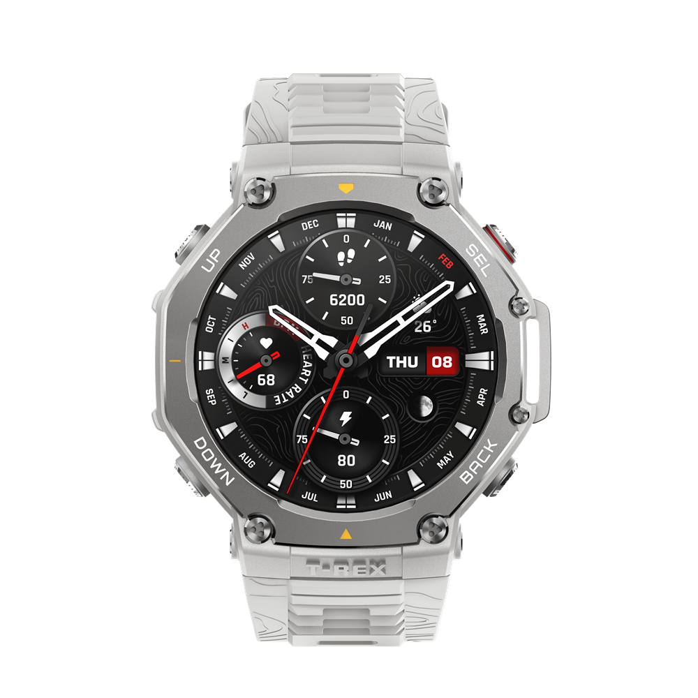 Amazfit T-Rex 3 смарт часовник 1,5" AMOLED Haze Grey W2322GL6N (W2322GL6N)