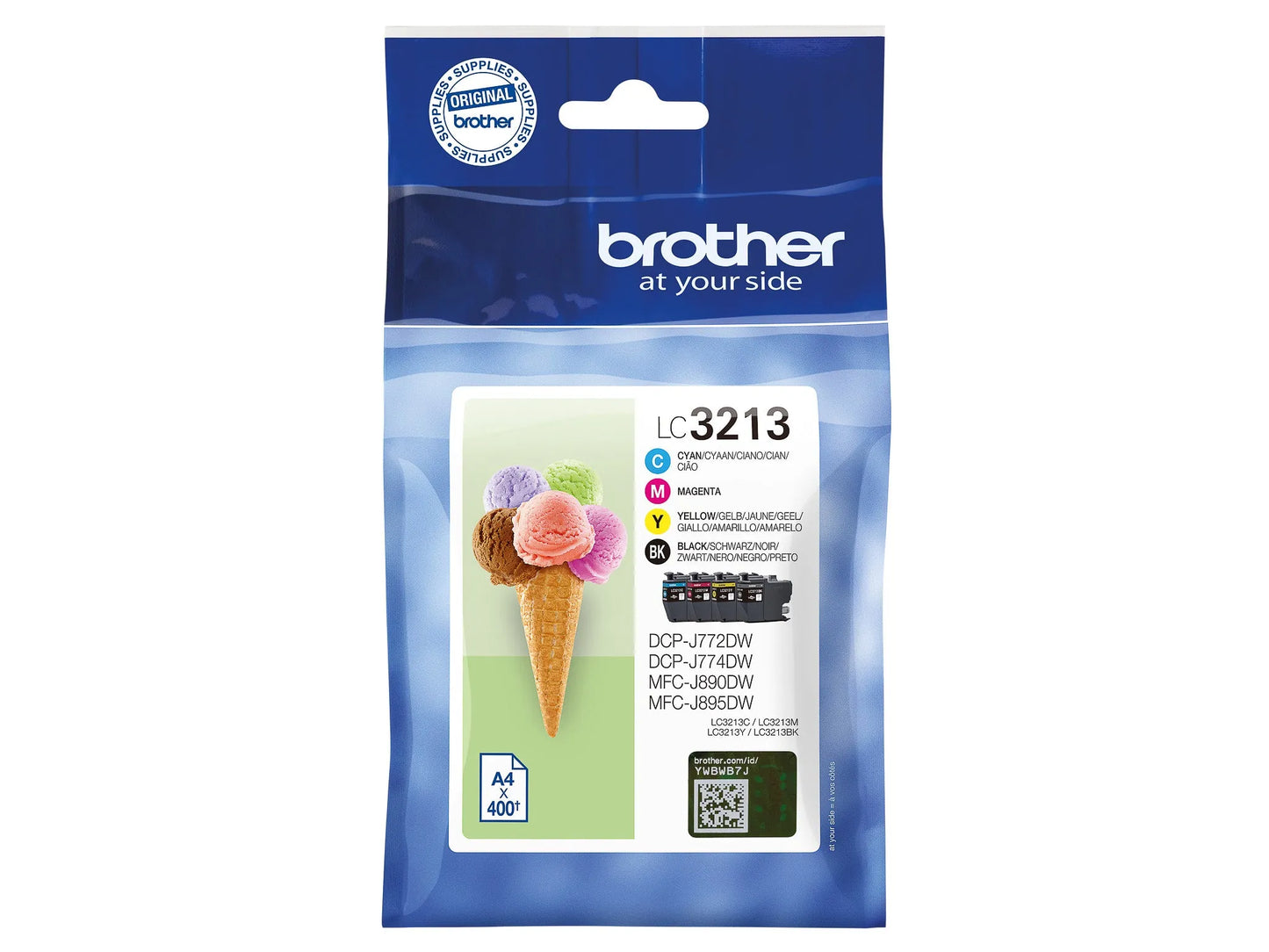 Brother LC-3213VAL Druckerpatronen 4er-Set – Original, 4x400 Seiten, Farbe & Schwarz