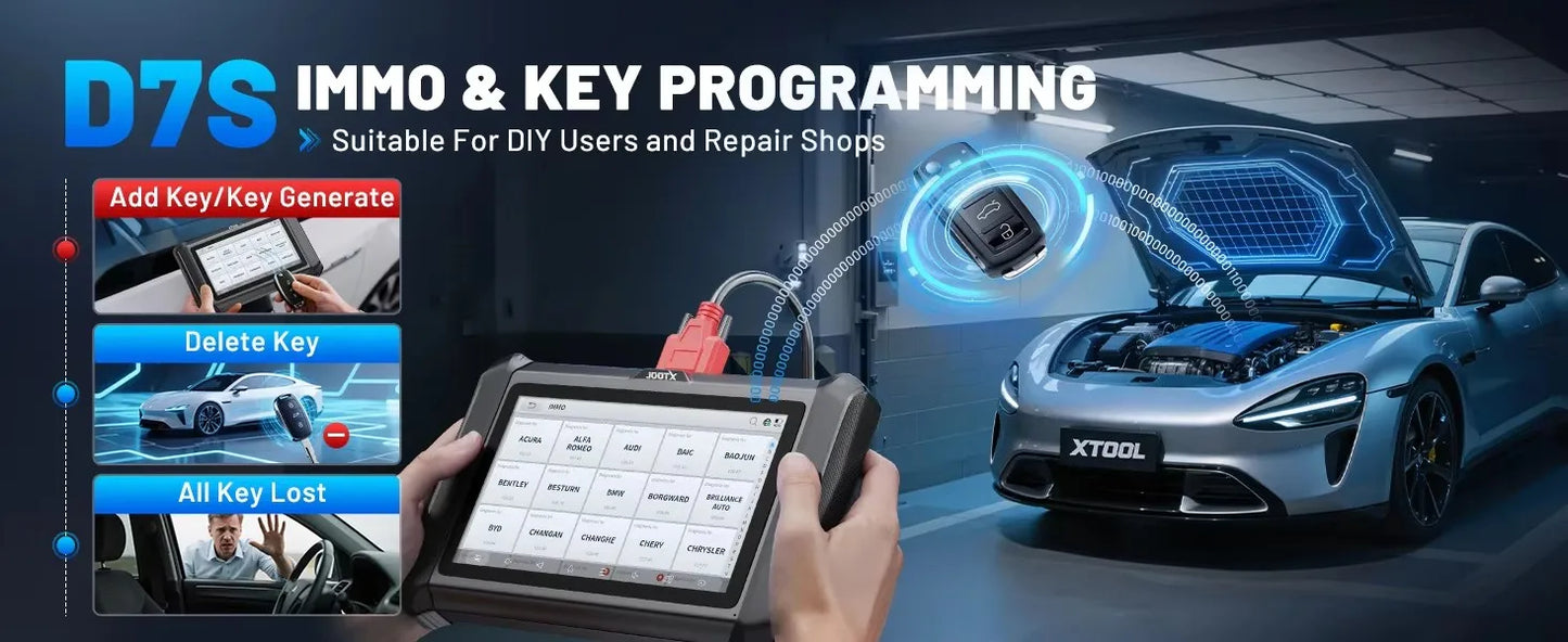 XTOOL D7S V2.0 Car Diagnostic Tools CAN FD DOIP FCA ECU Coding XTOOL D7 OBD2 Auto Automotive Tool Scan All System 39+ Reset