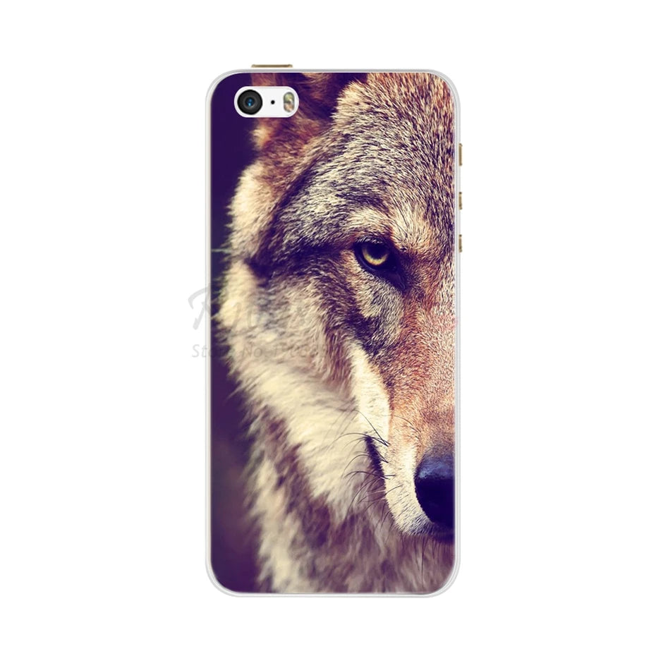 Phone Case For iPhone 4 4S 5 SE 5S 5SE Fundas Coque Silicone Case Soft Back Cover For iPhone 4 5 S Case Cute Flower Ultra Thin