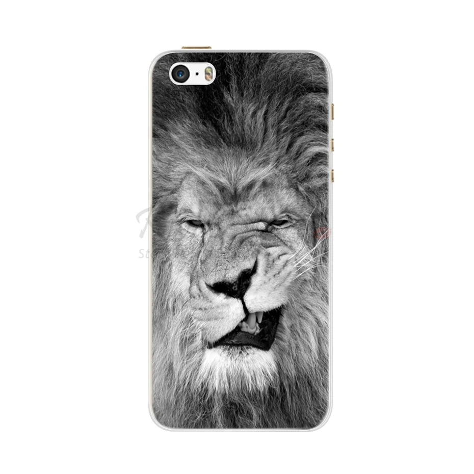Phone Case For iPhone 4 4S 5 SE 5S 5SE Fundas Coque Silicone Case Soft Back Cover For iPhone 4 5 S Case Cute Flower Ultra Thin