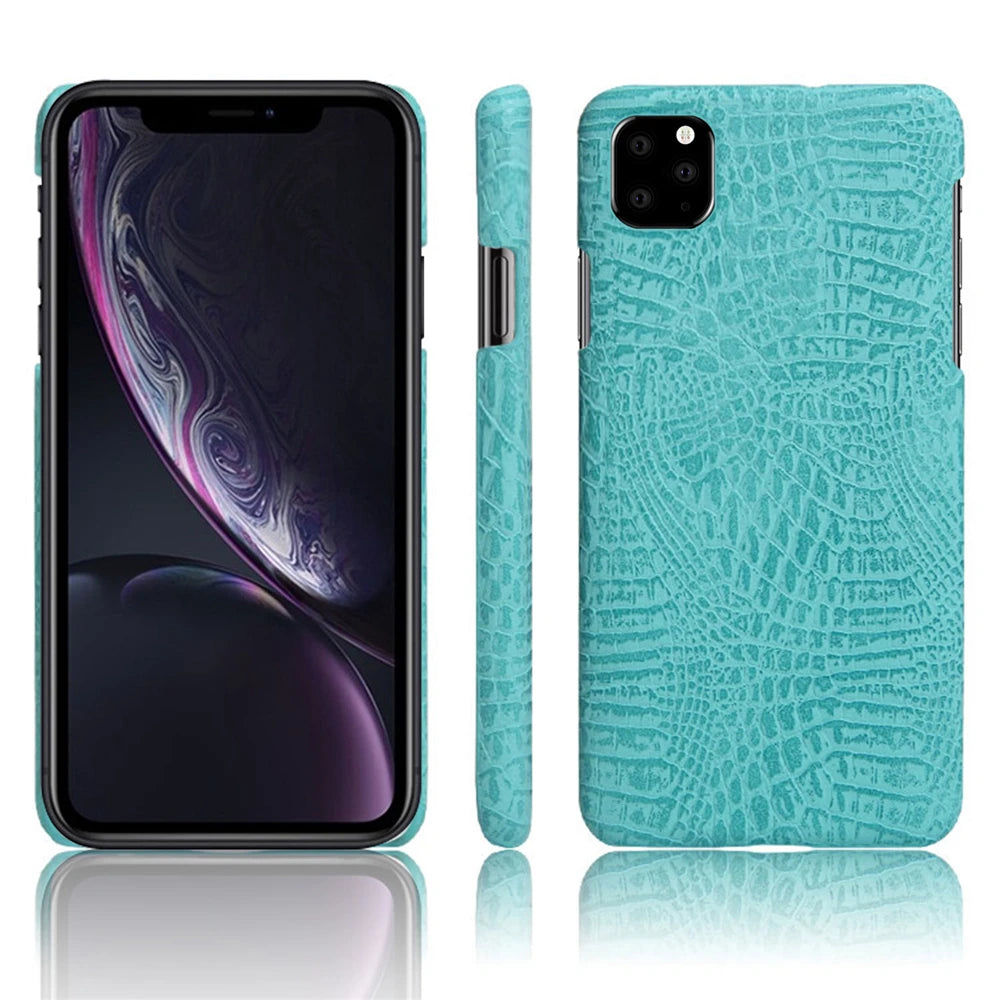 Funda For iPhone 12 13 Mini 11 Pro XS Max XR X Coque Luxury Crocodile Skin PU Leather Cover For iPhone SE 2020 6 S 7 8 Plus Case