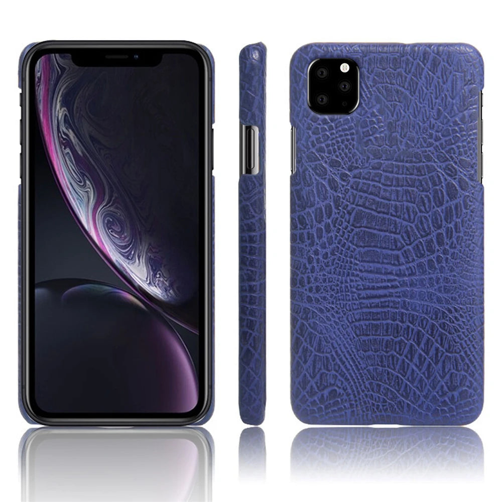 Funda For iPhone 12 13 Mini 11 Pro XS Max XR X Coque Luxury Crocodile Skin PU Leather Cover For iPhone SE 2020 6 S 7 8 Plus Case