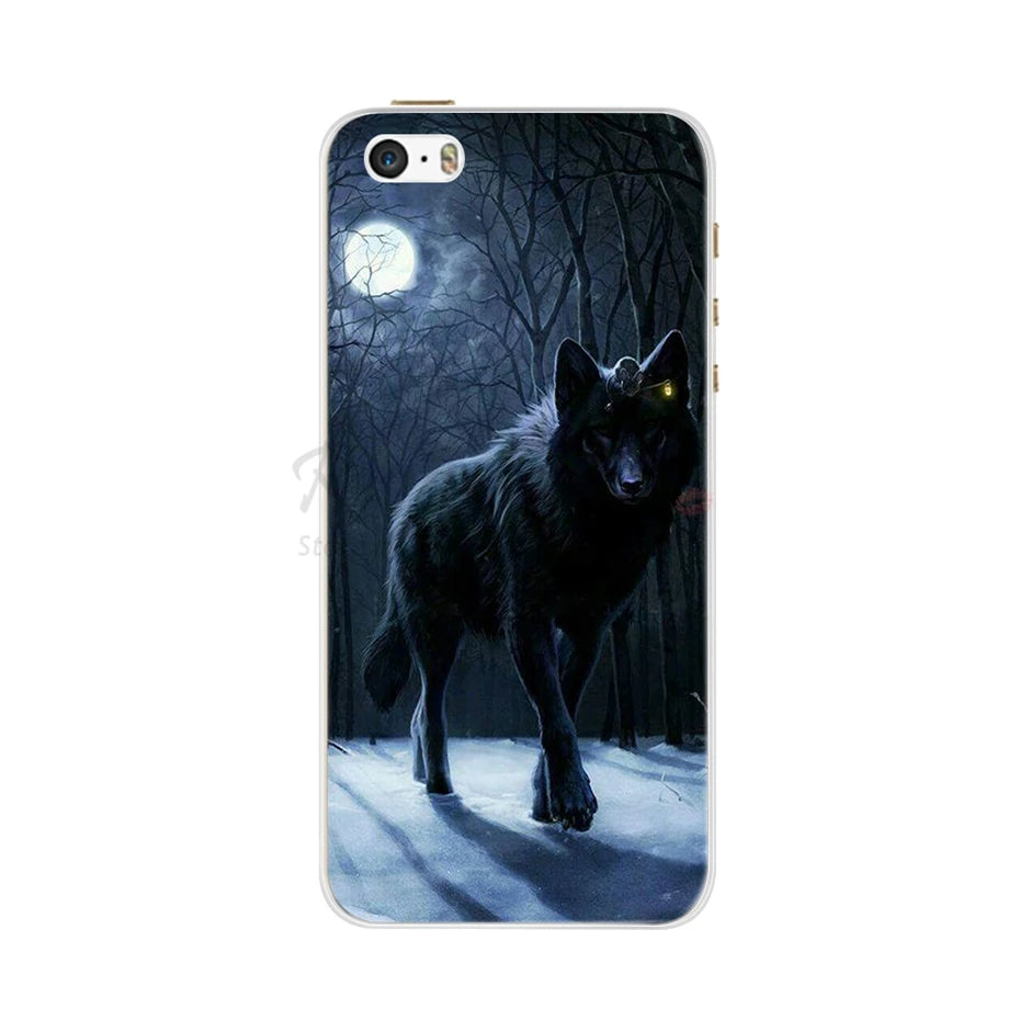 Phone Case For iPhone 4 4S 5 SE 5S 5SE Fundas Coque Silicone Case Soft Back Cover For iPhone 4 5 S Case Cute Flower Ultra Thin