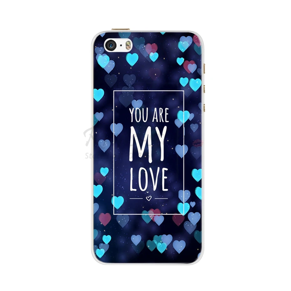 Phone Case For iPhone 4 4S 5 SE 5S 5SE Fundas Coque Silicone Case Soft Back Cover For iPhone 4 5 S Case Cute Flower Ultra Thin