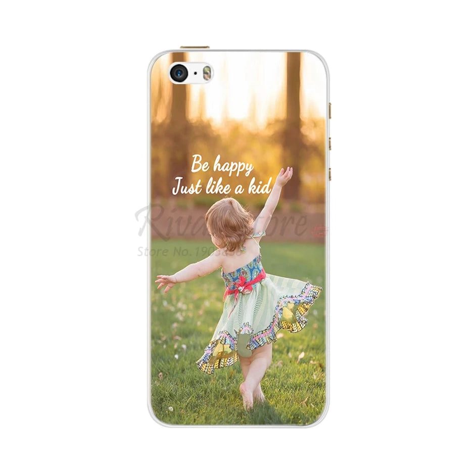 Phone Case For iPhone 4 4S 5 SE 5S 5SE Fundas Coque Silicone Case Soft Back Cover For iPhone 4 5 S Case Cute Flower Ultra Thin