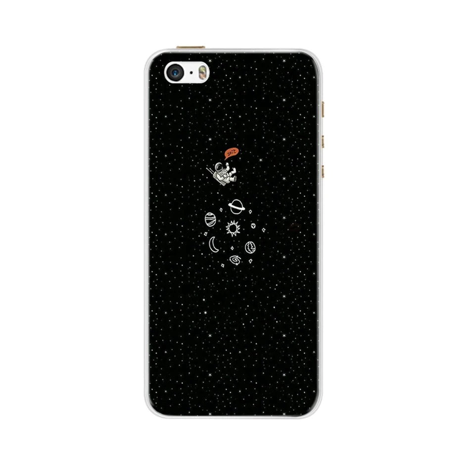 Phone Case For iPhone 4 4S 5 SE 5S 5SE Fundas Coque Silicone Case Soft Back Cover For iPhone 4 5 S Case Cute Flower Ultra Thin