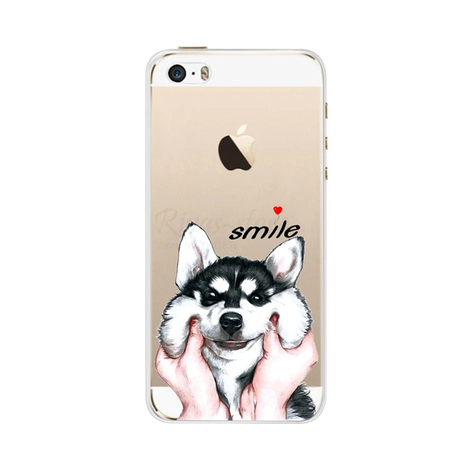 Phone Case For iPhone 4 4S 5 SE 5S 5SE Fundas Coque Silicone Case Soft Back Cover For iPhone 4 5 S Case Cute Flower Ultra Thin
