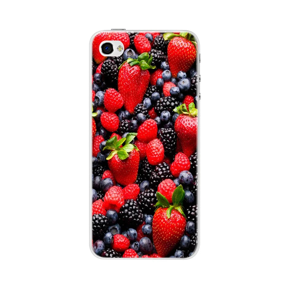 Phone Case For iPhone 4 4S 5 SE 5S 5SE Fundas Coque Silicone Case Soft Back Cover For iPhone 4 5 S Case Cute Flower Ultra Thin