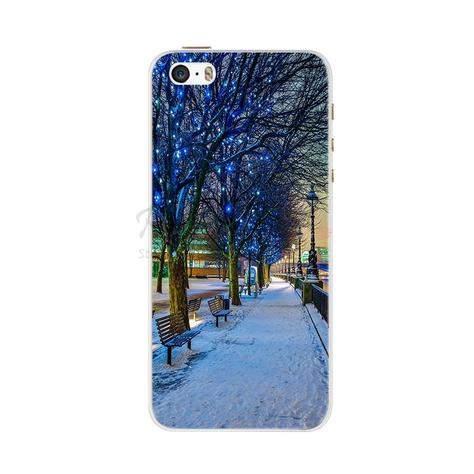 Phone Case For iPhone 4 4S 5 SE 5S 5SE Fundas Coque Silicone Case Soft Back Cover For iPhone 4 5 S Case Cute Flower Ultra Thin