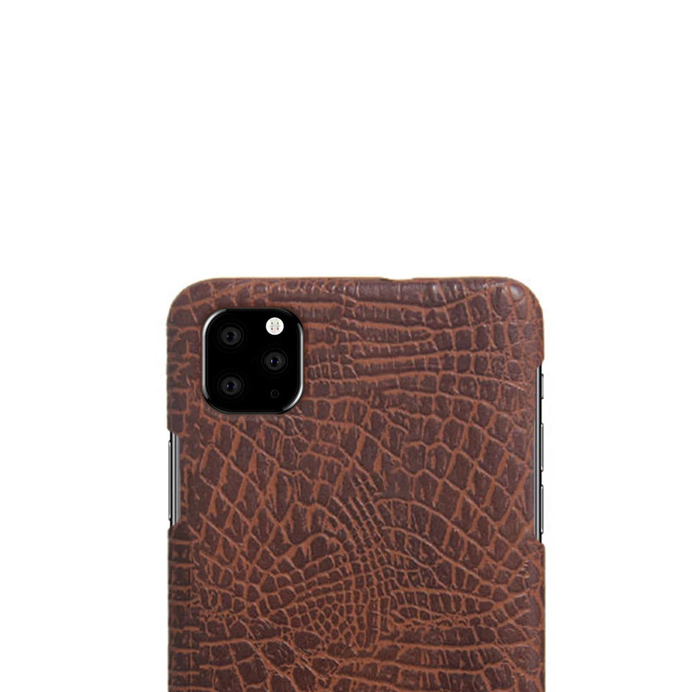 Funda For iPhone 12 13 Mini 11 Pro XS Max XR X Coque Luxury Crocodile Skin PU Leather Cover For iPhone SE 2020 6 S 7 8 Plus Case
