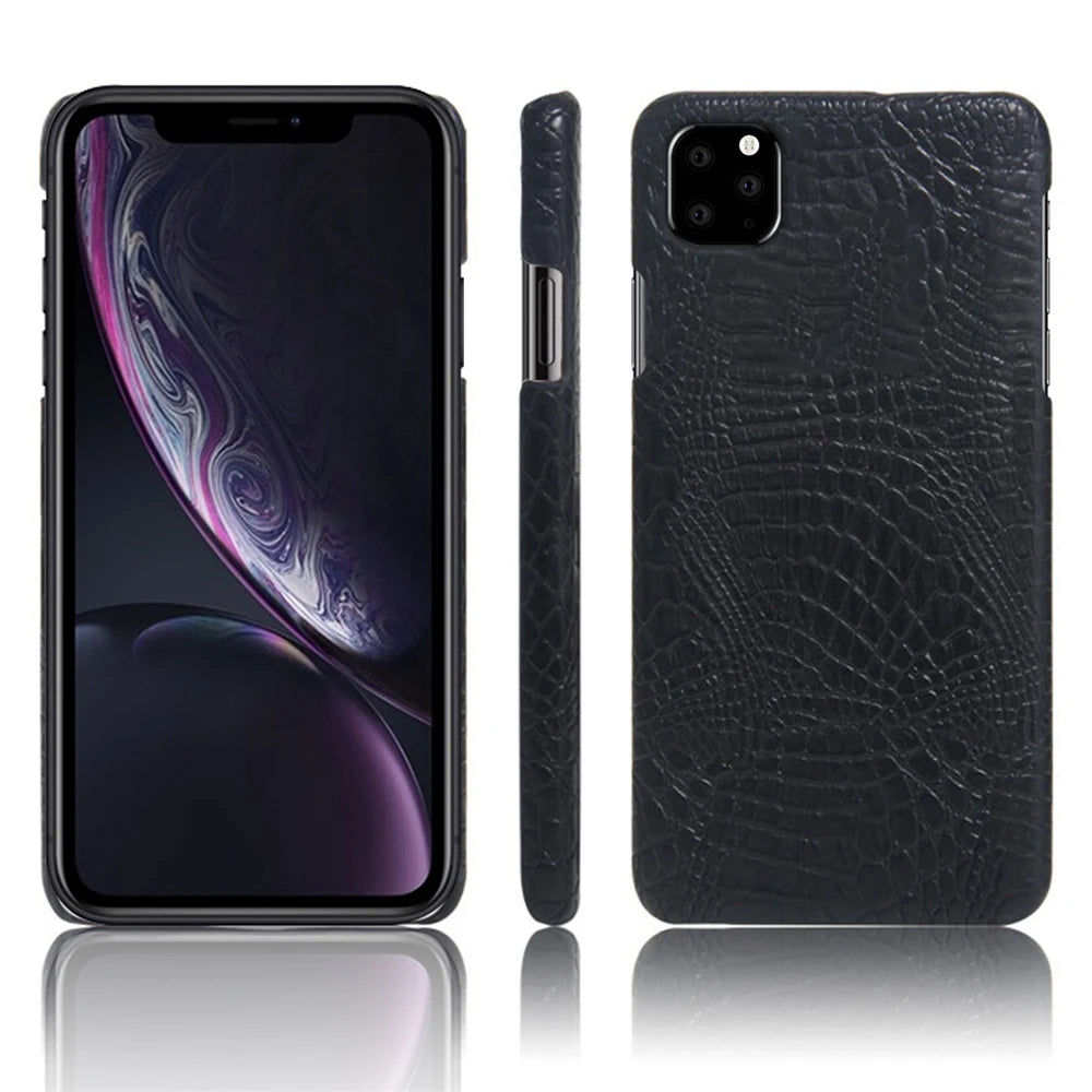 Funda For iPhone 12 13 Mini 11 Pro XS Max XR X Coque Luxury Crocodile Skin PU Leather Cover For iPhone SE 2020 6 S 7 8 Plus Case