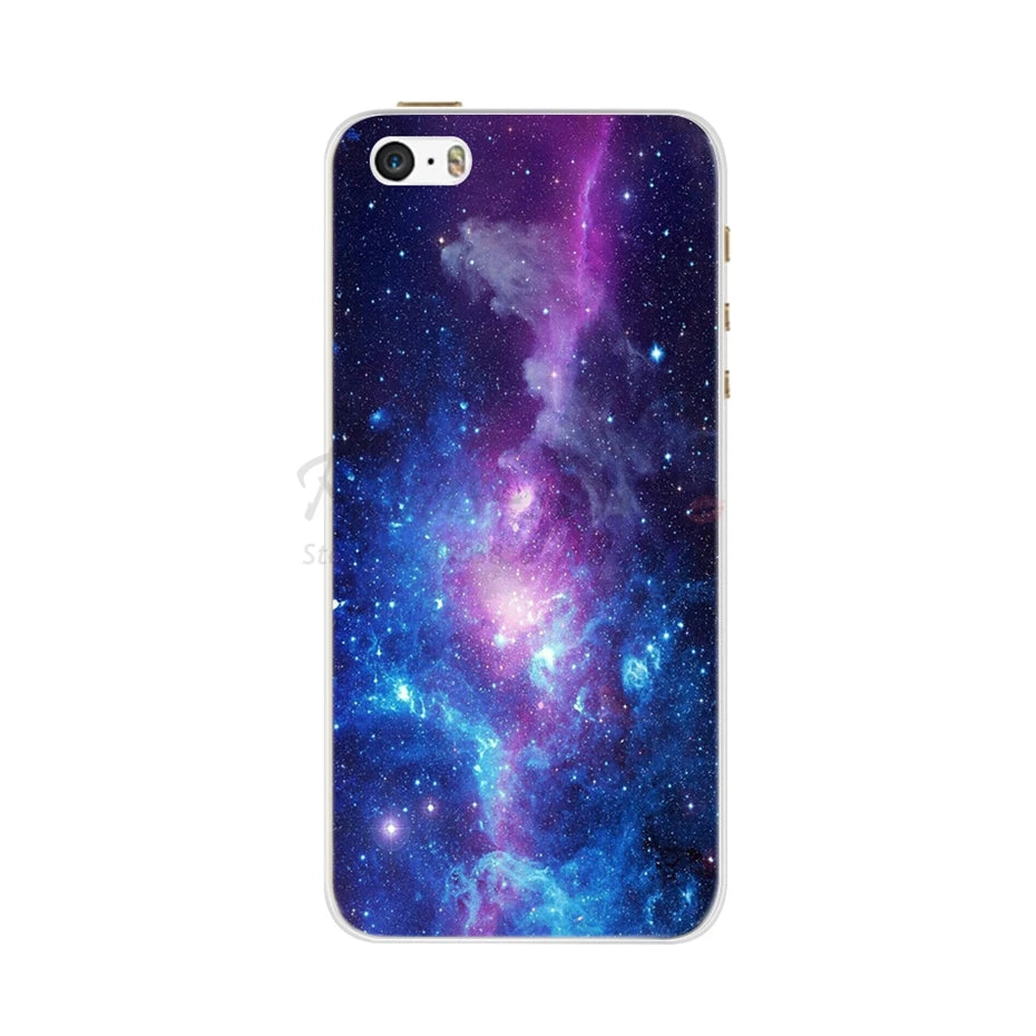 Phone Case For iPhone 4 4S 5 SE 5S 5SE Fundas Coque Silicone Case Soft Back Cover For iPhone 4 5 S Case Cute Flower Ultra Thin