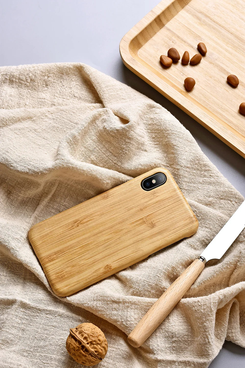 Real Wood Case for iPhone 17 Air 16 15 14 13 12 Mini 11 Pro Max XS XR Natural Bamboo Phone Cover With Ring buckle Shell Funda
