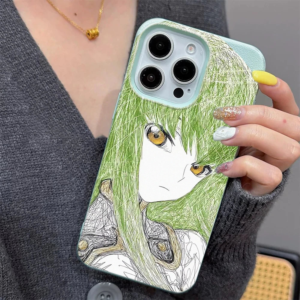 luxury comic Sketch Of Anime Character Soft Case protection for iPhone 17 16 15 13 12 11 14 17 Pro Max Coque