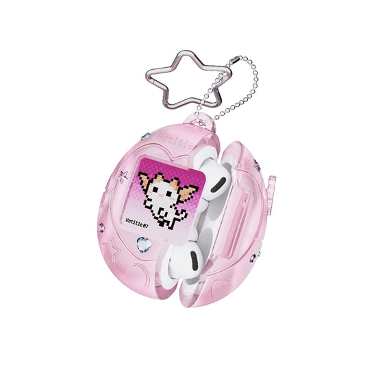Cute For Tamagotchi Style Airpods 4/Pro 2/1 Earphone Case Transparent Soft Silicone Earphone Case With Cartoon Lanyard Sticker