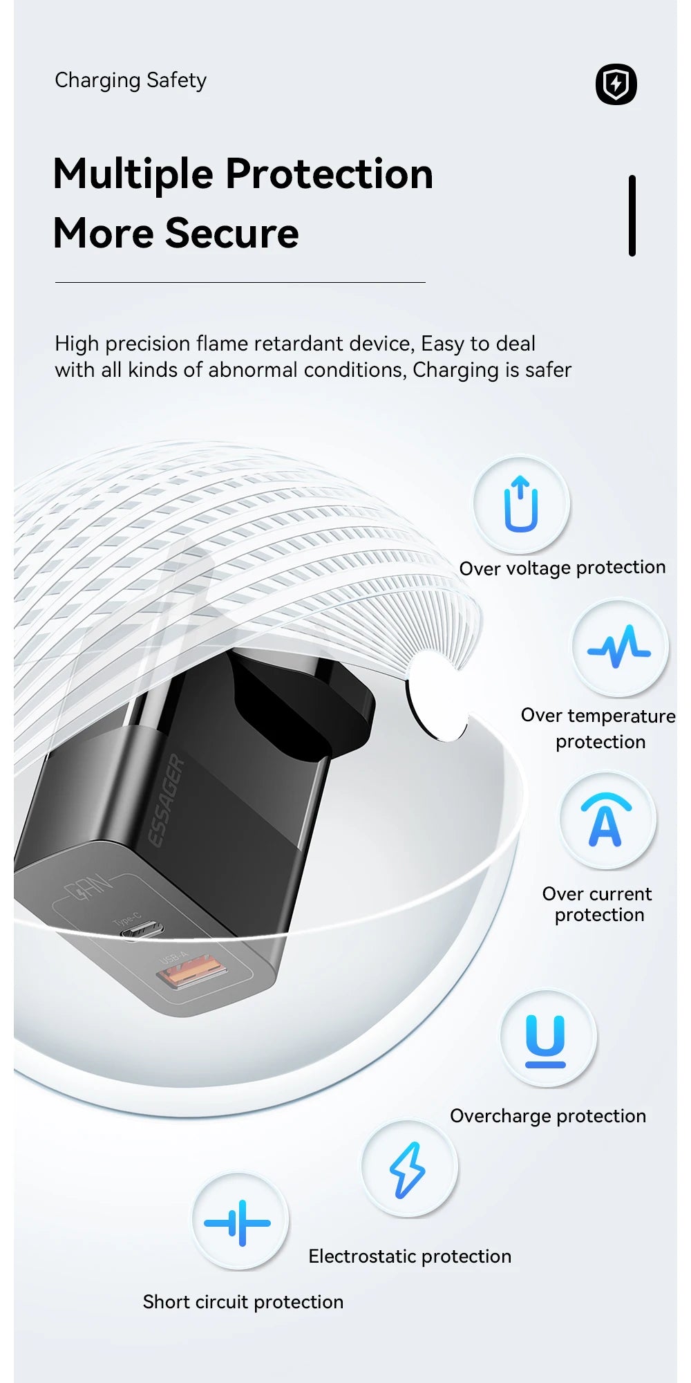 Essager-Chargeur USB Type-C, Charge Rapide PD, GaN, 33W, iPhone 14 13 12 11 Pro Max XS 8 P, iPad Pro Air iPad Mini