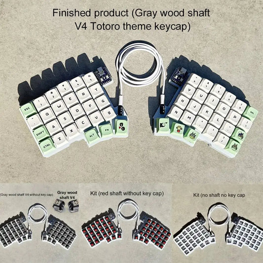 Silakka54 Split Keyboard Kit VIAL/QMK Wired Custom Hotswap Ergonomic Gaming Keyboard Left And Right Handed Mechanical Keyboard