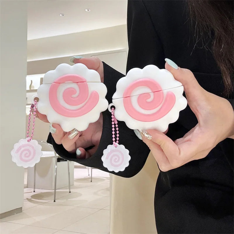 Cute Doughnut Headphone Case For AirPods 4 (2024) Airpod Pro 1 2 3 Bluetooth Earbuds Charging Box Protective Earphone Case Cover