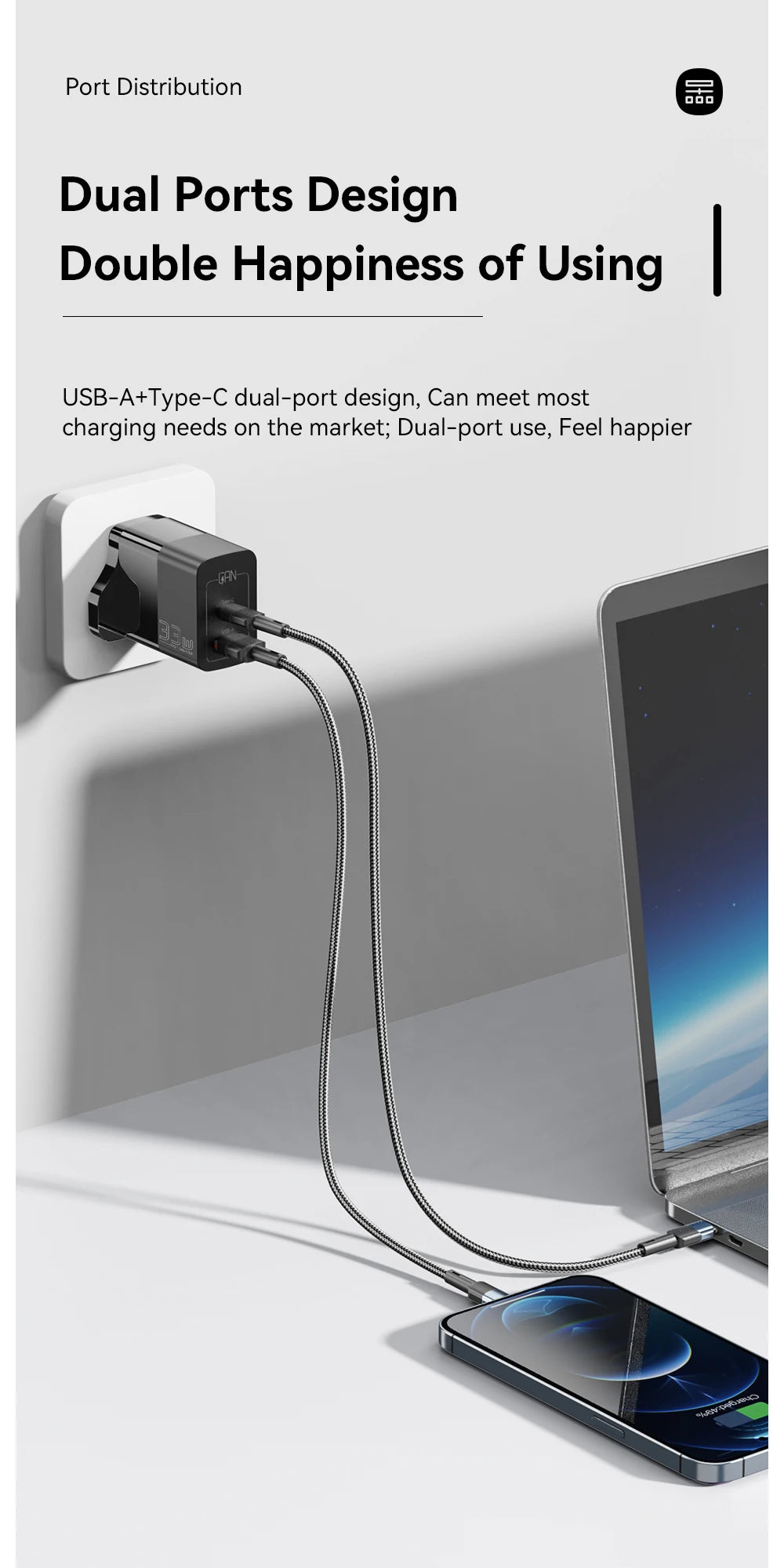 Essager-Chargeur USB Type-C, Charge Rapide PD, GaN, 33W, iPhone 14 13 12 11 Pro Max XS 8 P, iPad Pro Air iPad Mini