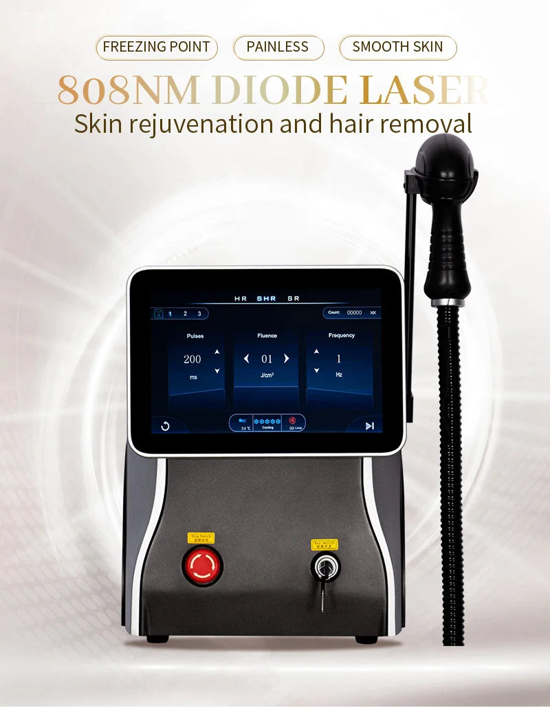 3500W Soprano Titanium Ice Platinum Diode 755 808 1064nm 3 Wavelength Laser Machine Painless Diode Hair Removal Machine