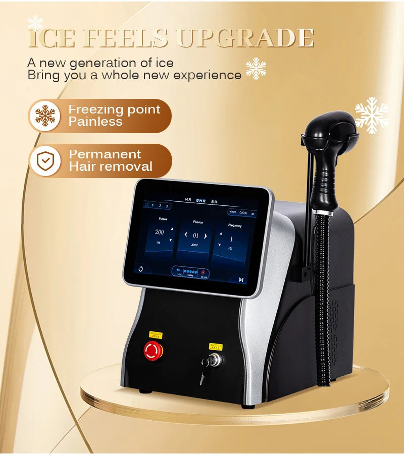 3500W Soprano Titanium Ice Platinum Diode 755 808 1064nm 3 Wavelength Laser Machine Painless Diode Hair Removal Machine