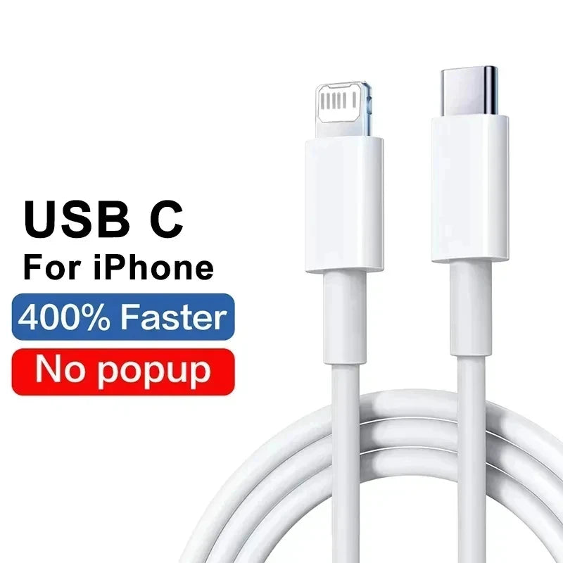 Original Pd 30w USB C charge rapide pour iPhone 13 12 11 14 pro Max 7 8 plus Mini XS xr x charge rapide câble USB type C pour chargeur iPhone