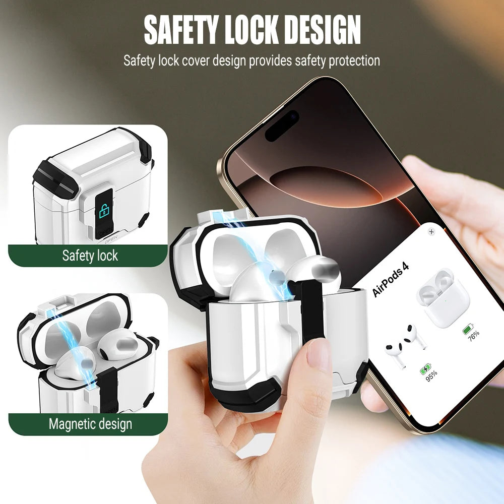 Magnetic Automatic Switch Earphone Case For Airpods Pro 2 Shockproof Wireless Charging Headphone Cover For Air Pod 4 3 2 1 Pro