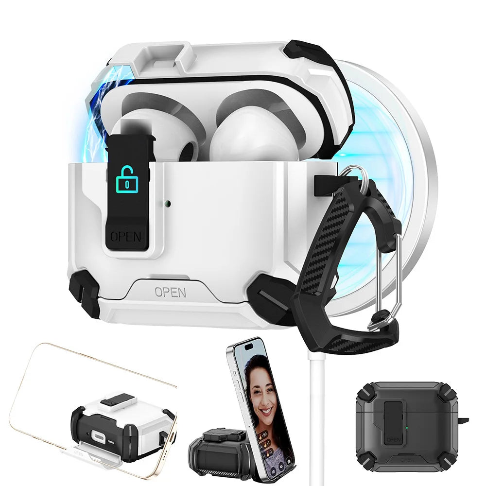 Magnetic Automatic Switch Earphone Case For Airpods Pro 2 Shockproof Wireless Charging Headphone Cover For Air Pod 4 3 2 1 Pro