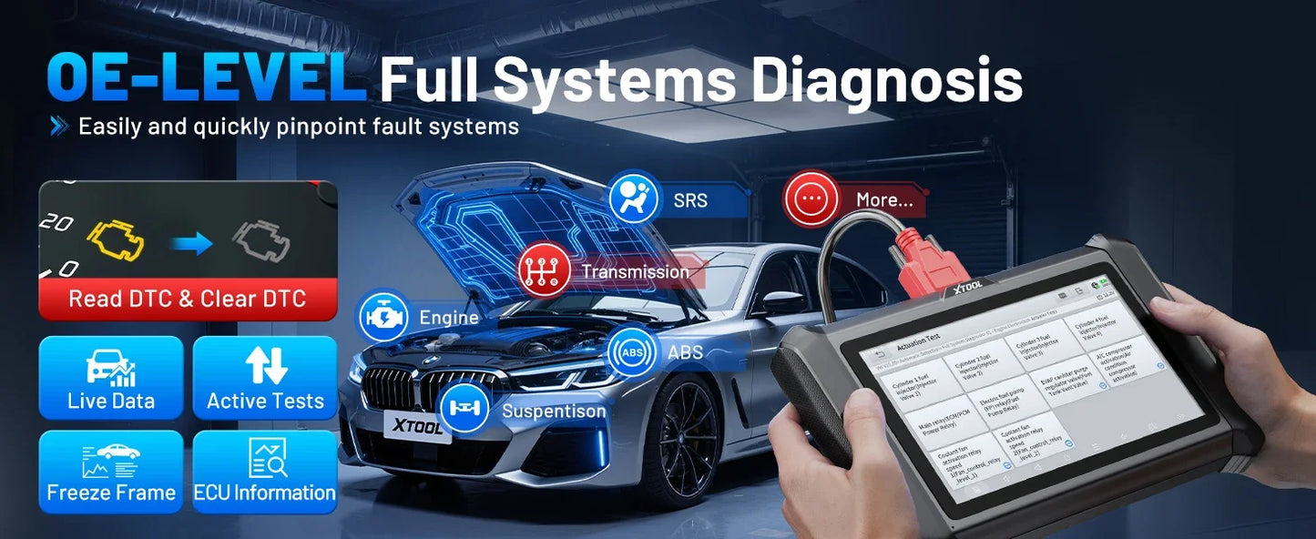 XTOOL D7S V2.0 Car Diagnostic Tools CAN FD DOIP FCA ECU Coding XTOOL D7 OBD2 Auto Automotive Tool Scan All System 39+ Reset