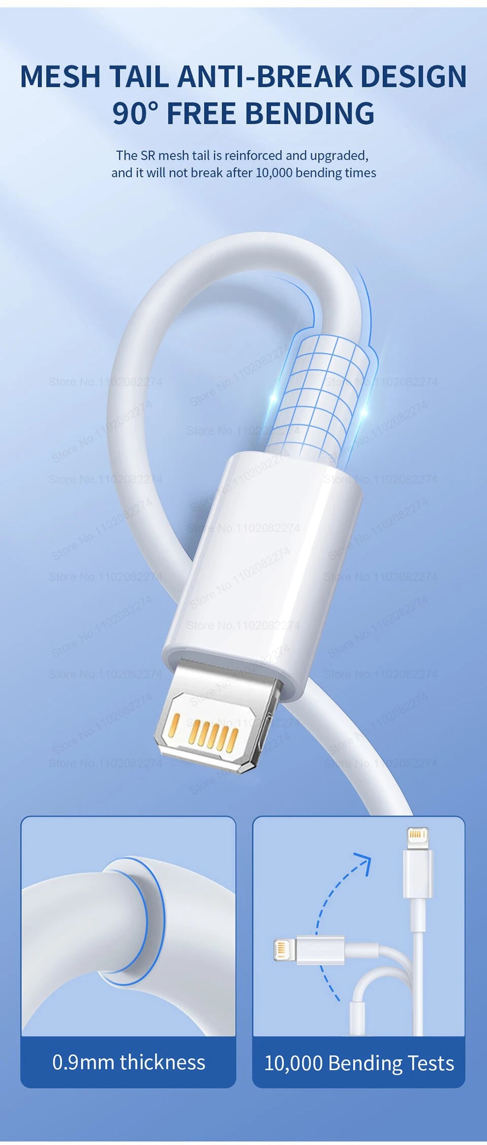 Câble USB de charge rapide PD 40W pour iPhone 14 13 12 11 Pro Max X XR USB-C vers USB C 60W, accessoires de chargeur pour iPhone 15 16