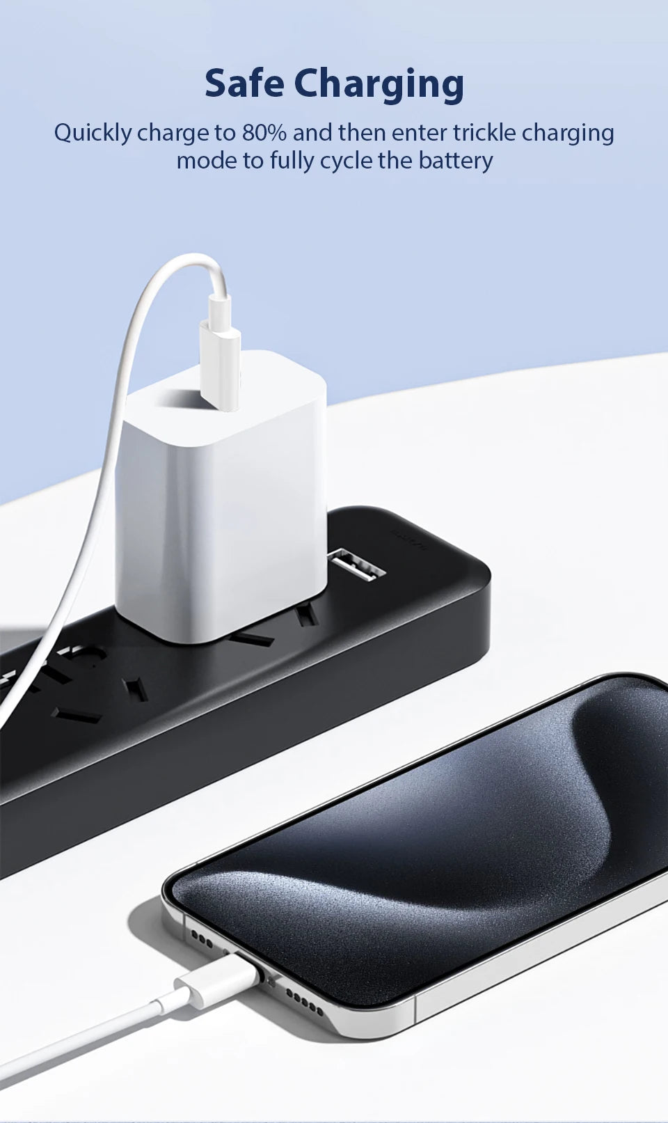 Chargeur rapide PD 30W pour iPhone 14 13 12, câble de charge rapide USB C vers Lightning pour iPhone 17 16 15 Pro Max, adaptateur d'alimentation de Type C