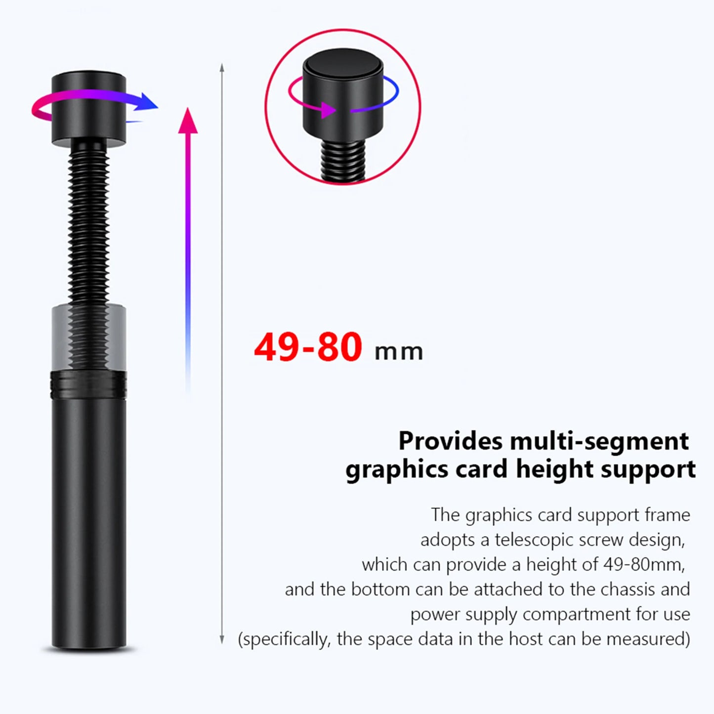 Graphics Card GPU Bracket Telescopic GPU Support Bracket Aluminum Alloy Graphics Card Support Supplies For Homes Internet Cafes