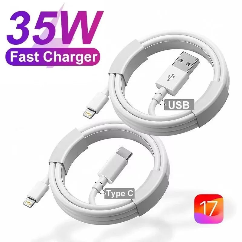 Pour PD 35W chargeur rapide USB Type C pour iPhone 15 14 13 12 11 Pro Max Mini Plus XR XS câble de données de charge accessoires