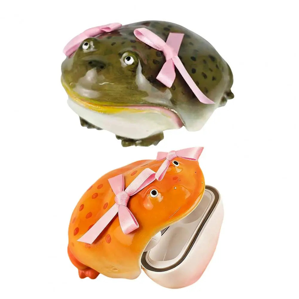 Bow Frog Earbud Case for AirPods 1/2/3/4/Pro 1/2/3 Bluetooth-compatible Earphone Charging Case Cover Headphone Protective Shell