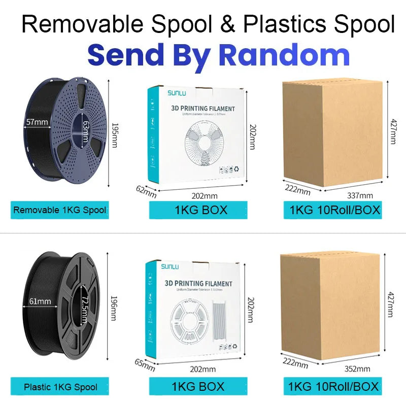 SUNLU 5KG High Speed PLA Marble Filament 1.75mm +/- 0.02 mm 1kg Spool (2.2lbs) High Speed Printing Filament Fit Most FDM Printer