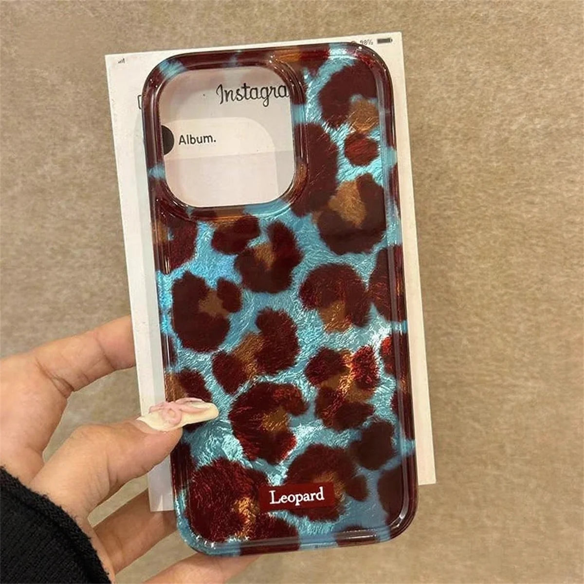 Cute Leopard Print Case for iPhone 16 17 15 14 13 12 Pro Max 11 For iPhone Air 16e Stylish Animal Pattern Shockproof Back Coque