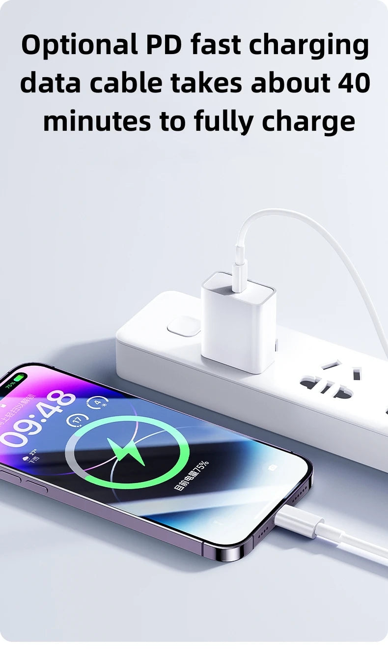 Pour PD 35W chargeur rapide USB Type C pour iPhone 15 14 13 12 11 Pro Max Mini Plus XR XS câble de données de charge accessoires