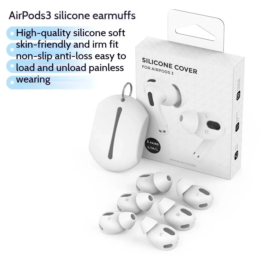Wireless Bluetooth Earbuds AirPods 3 In Ear Silicone Soundproof Ear Caps Tips For Environmental Protection Flat Installation