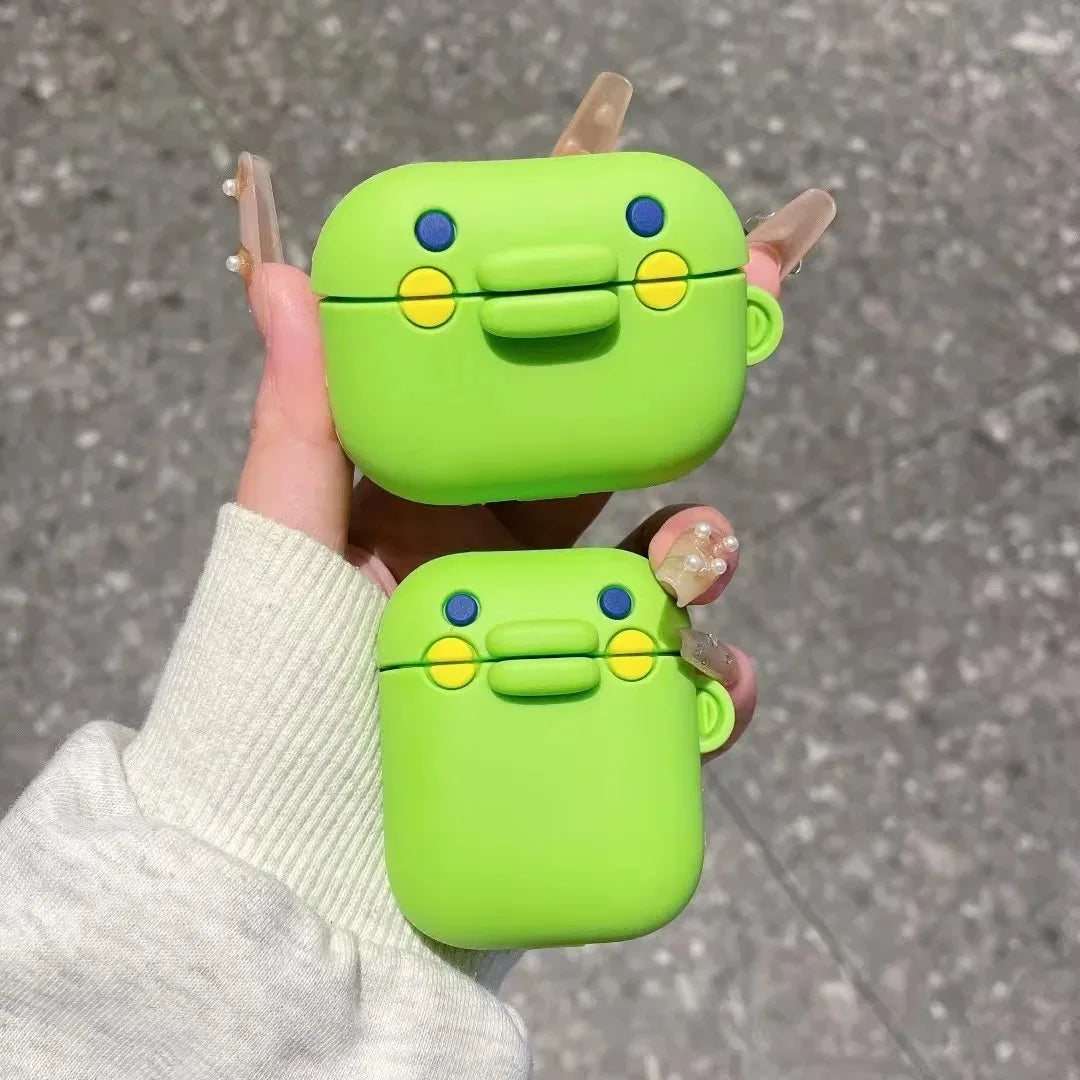 3D Cute Funny Tamagotchi Big Mouth Earphone Accessories Case Protective Sleeve Cover Suitable For Airpods1/2/3/4/Pro/Pro2/Pro3