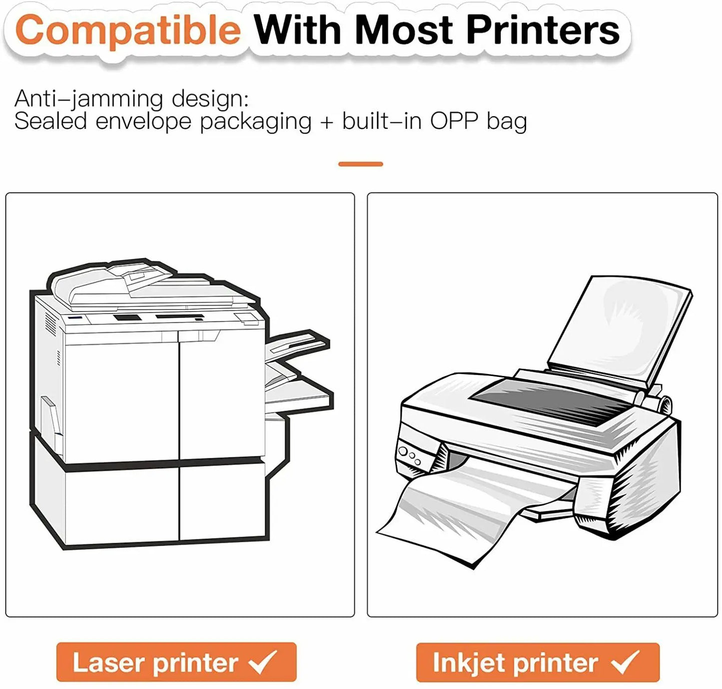 HTVRONT 15 Sheets 11X8.5inch Printable Vinyl Sticker Paper A4 self-adhesive Copy Paper for Inkjet & Laser Printer DIY 8.5x11''
