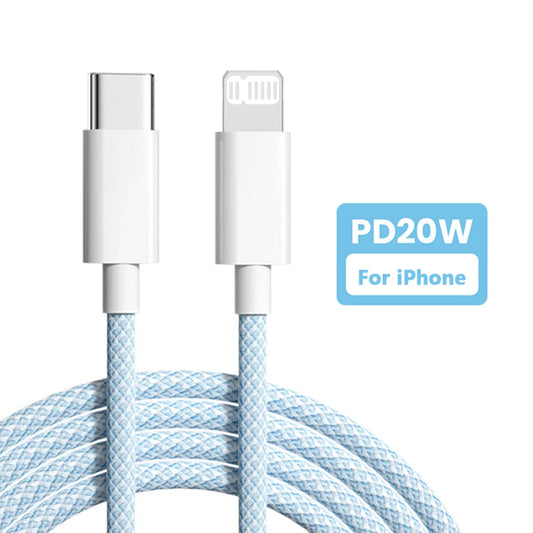 Câble USB C PD 20W pour iPhone 14 13 12 11 Pro Max Xs 8 Plus fil iPad 3A cordon de charge rapide câble de données de Type C pour iPhone