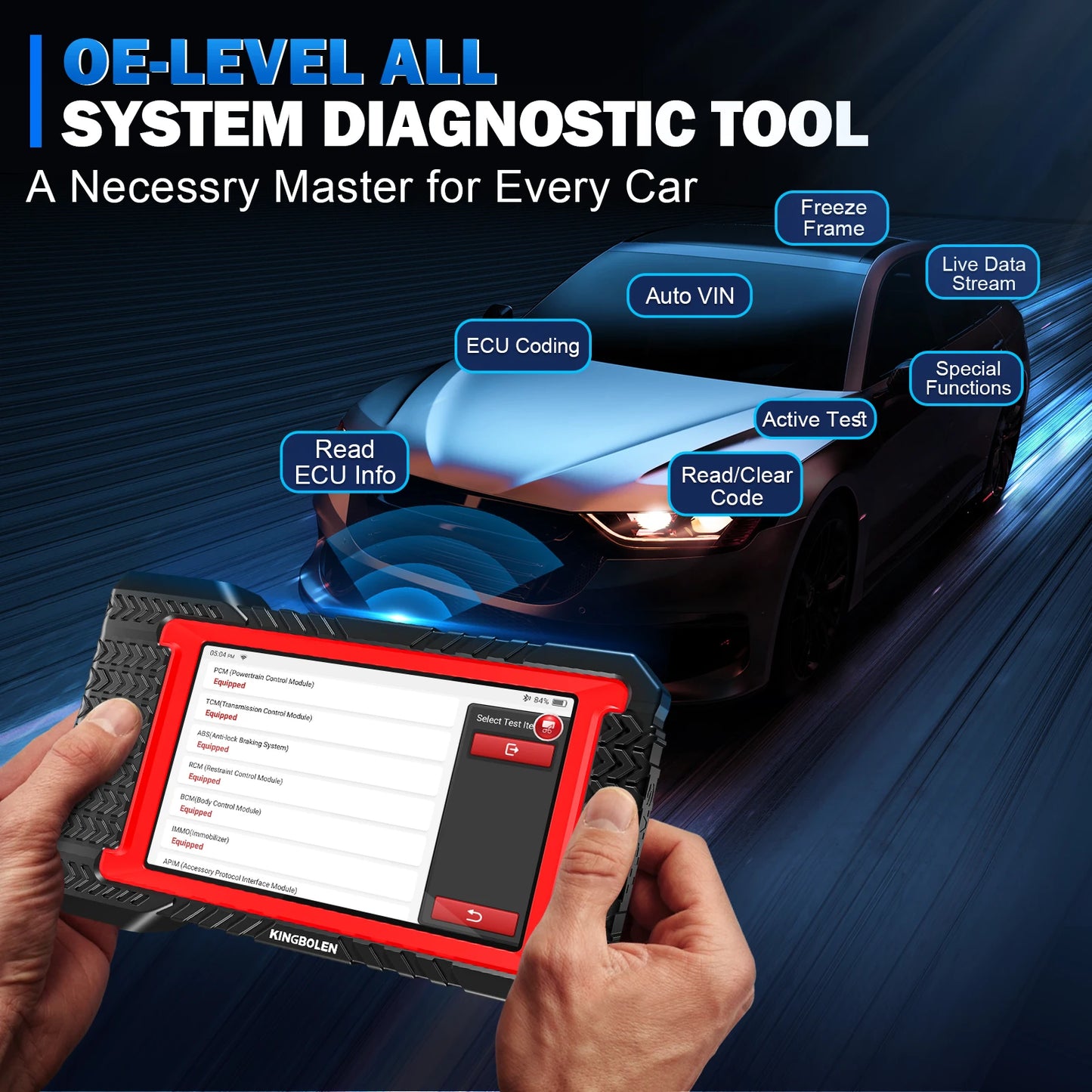 2026 New KINGBOLEN K7 CAN FD ALL System car Diagnostic Tools ECU Coding Bi-directional 28 Reset Lifetime Free PK X431 CRP919E BT