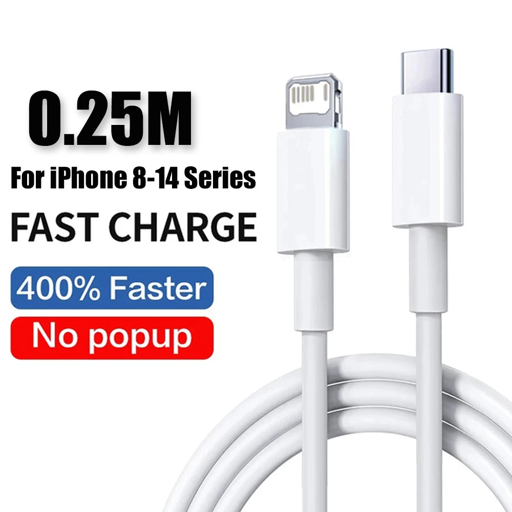 PD 40W téléphone chargeur rapide pour iPhone 17 16 15 14 13 12 11 Pro Max 8 Plus iPad Charge rapide Type C câble de Charge USB C ligne de données