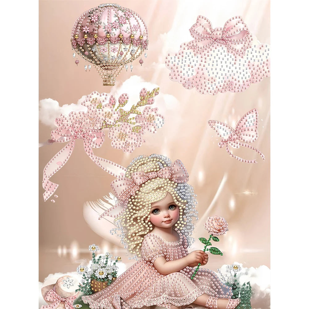 30*40cm Elegant Luxury Woman 5D DIY Partial Special Shaped Drill Diamond Painting Kit Rhinestone Diamond Painting Home Decor