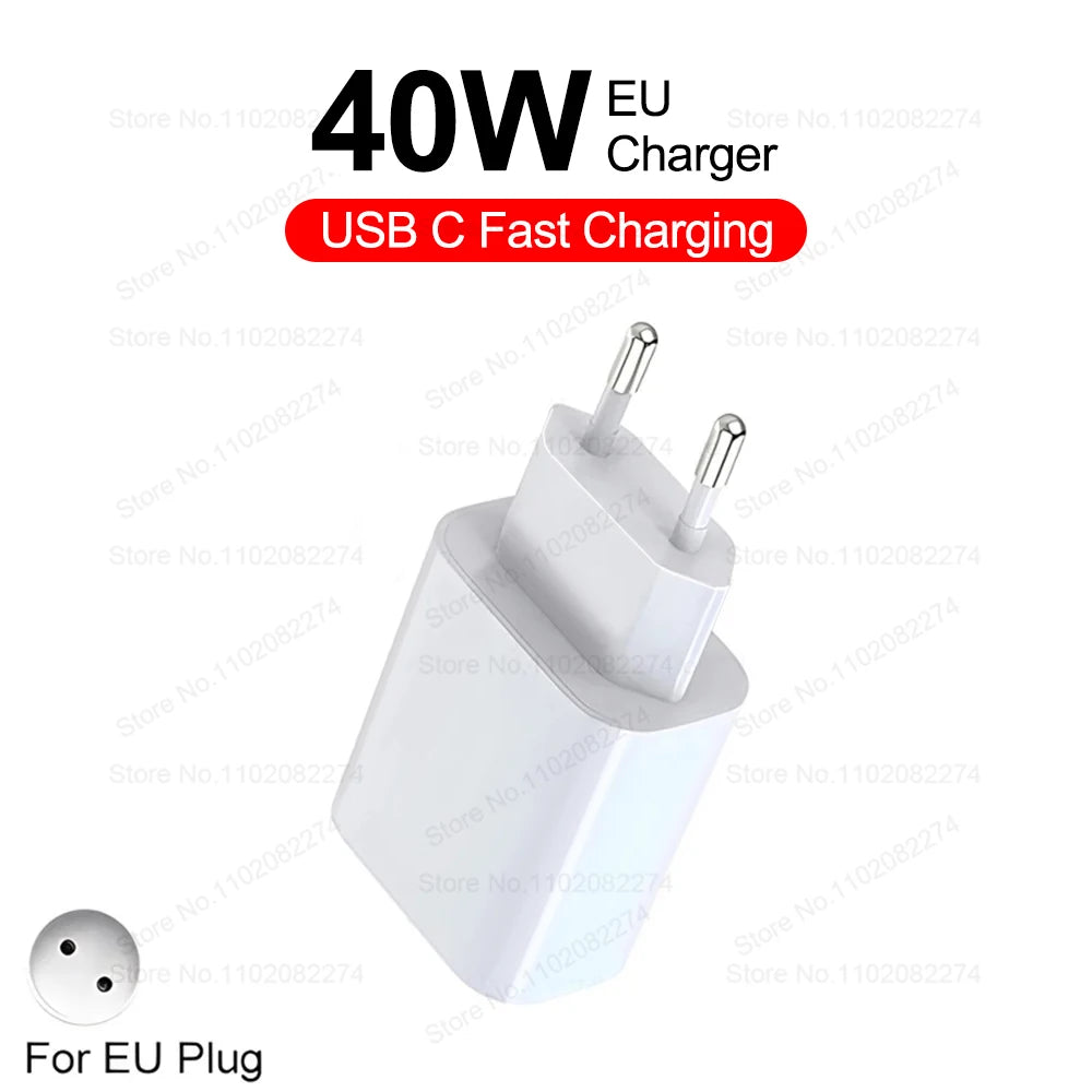 PD 40W USB C chargeur pour iPhone 16 15 14 13 12 11 Pro Max Plus charge rapide USB C Type C câble pour iPad chargeur d'air accessoires