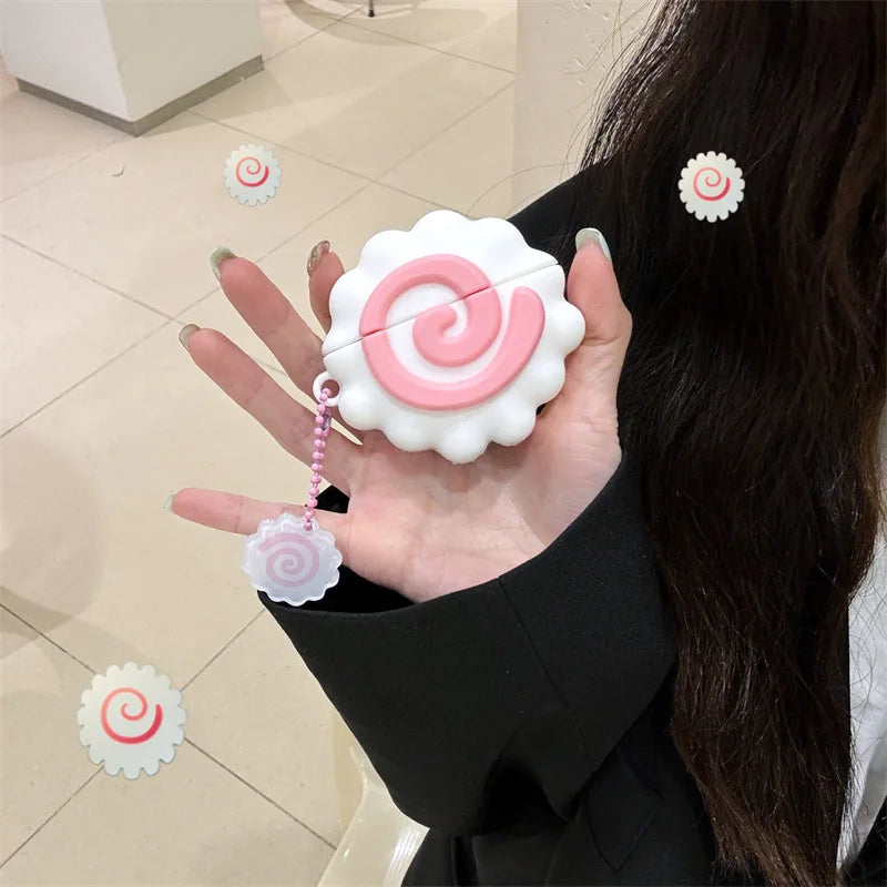 Cute Doughnut Headphone Case For AirPods 4 (2024) Airpod Pro 1 2 3 Bluetooth Earbuds Charging Box Protective Earphone Case Cover